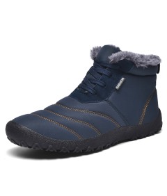 Große Herren Schneestiefel mit Rutschfester Gummisohle Baumwolle Stiefel