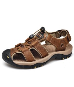 Sandalen aus echtem Leder für Herren Lässig zum Wandern Trekking oder Spazierengehen