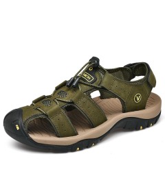 Sandalen aus echtem Leder für Herren Lässig zum Wandern Trekking oder Spazierengehen