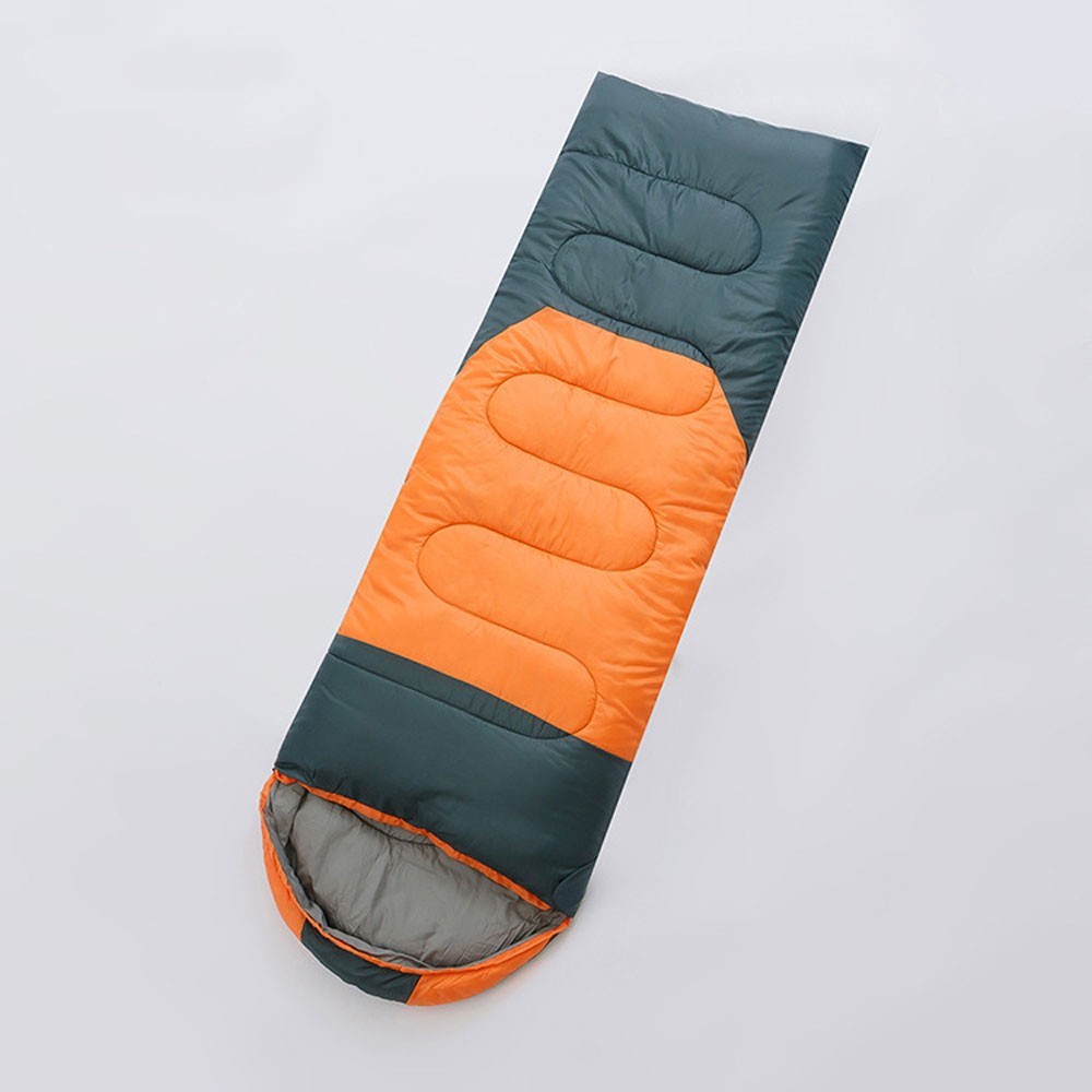 220cm x 75cm 4 Seasons Splice Color Cotton Sleeping Bag for Camping Hiking