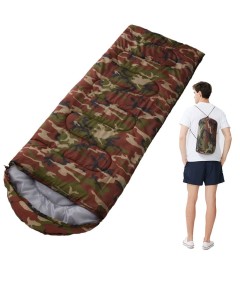 210cm x 75cm 4 Seasons Cotton Sleeping Bag for Camping Hiking