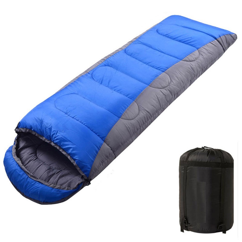 210cm x 75cm 4 Seasons Splice Color Cotton Sleeping Bag for Camping Hiking