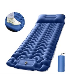 Wave Pattern Plus Size Foot Operated TPU Thickening Self Inflatable Camping Sleeping Pad