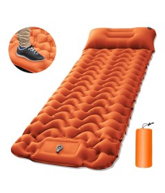 Wave Pattern Plus Size Foot Operated TPU Thickening Self Inflatable Camping Sleeping Pad