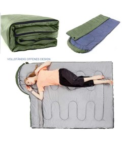 210cm x 75cm 4 Season Cotton Sleeping Bag and 190cm x 60cm Foot Operated TPU Self Inflatable Air Sleeping Pad Bundle