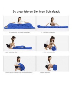 210cm x 75cm 4 Jahreszeiten Baumwolle Schlafsack und 190cm x 60cm Fußbetätigt TPU Selbstaufblasbar Luft Isomatte Bündeln